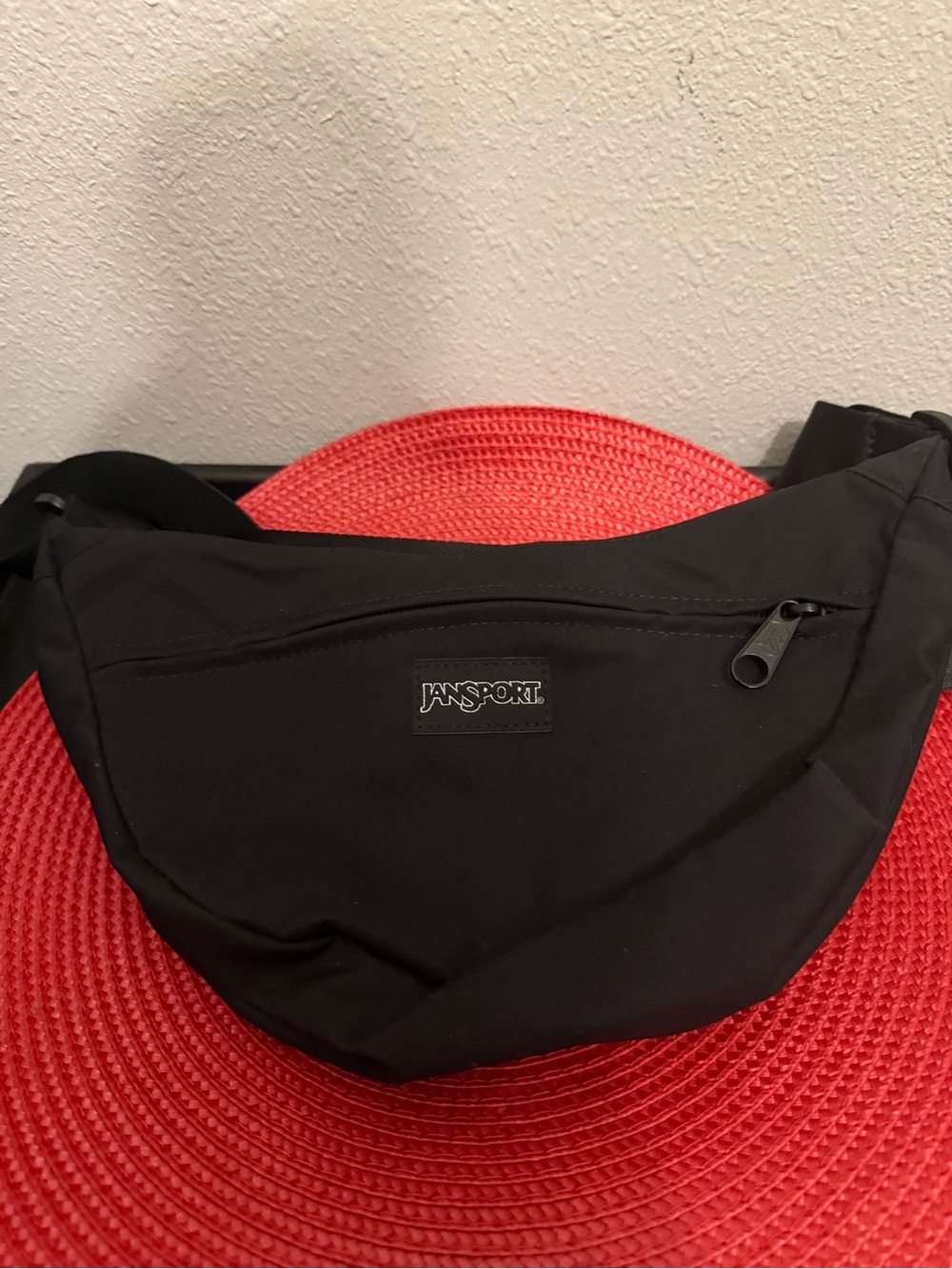 New JanSport Unphased Soft Nylon Crossbody Bag - Black